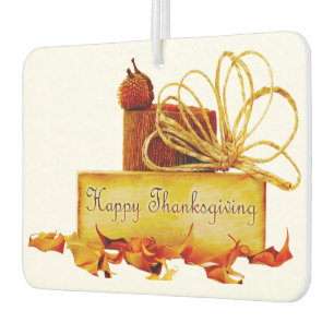 SlipperyJoe's warm festive Thanksgiving vibe rusti Car Air Freshener
