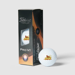 SlipperyJoe's warm festive Thanksgiving vibe rusti Golf Balls