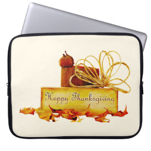 SlipperyJoe's warm festive Thanksgiving vibe rusti Laptop Sleeve