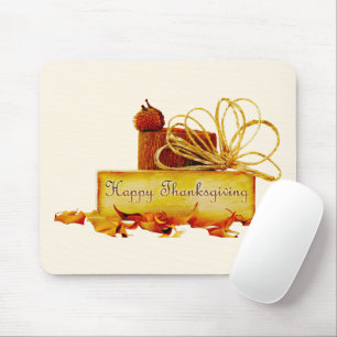 SlipperyJoe's warm festive Thanksgiving vibe rusti Mouse Pad