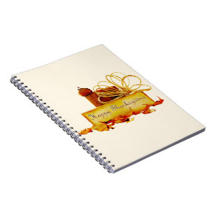 SlipperyJoe's warm festive Thanksgiving vibe rusti Notebook