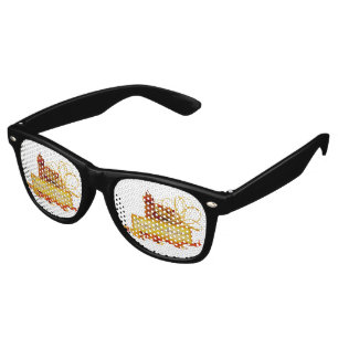 SlipperyJoe's warm festive Thanksgiving vibe rusti Retro Sunglasses