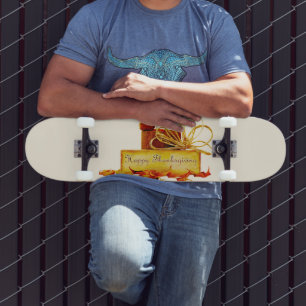 SlipperyJoe's warm festive Thanksgiving vibe rusti Skateboard