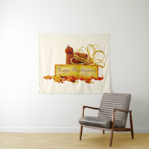 SlipperyJoe's warm festive Thanksgiving vibe rusti Tapestry