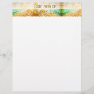 SlipperyJoe's warm idyllic beach scene campy skinn Custom Letterhead
