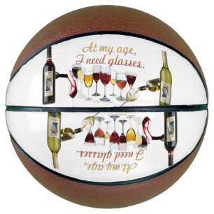 SlipperyJoe's wine drinkware cheeky pun red white Basketball