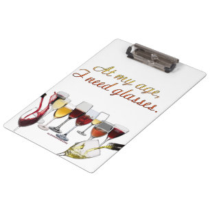 SlipperyJoe's wine drinkware cheeky pun red white Clipboard