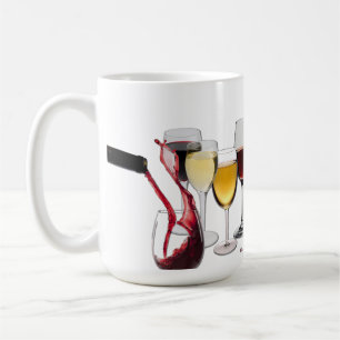 SlipperyJoe's wine drinkware cheeky pun red white Coffee Mug