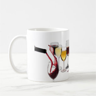 SlipperyJoe's wine drinkware cheeky pun red white Coffee Mug