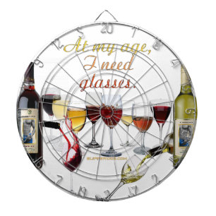 SlipperyJoe's wine drinkware cheeky pun red white Dartboard