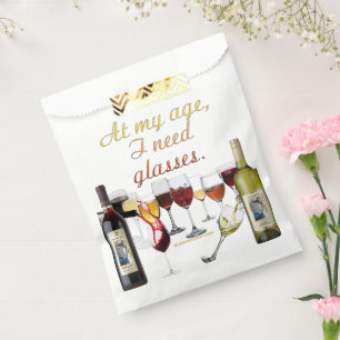 SlipperyJoe's wine drinkware cheeky pun red white Favour Bag