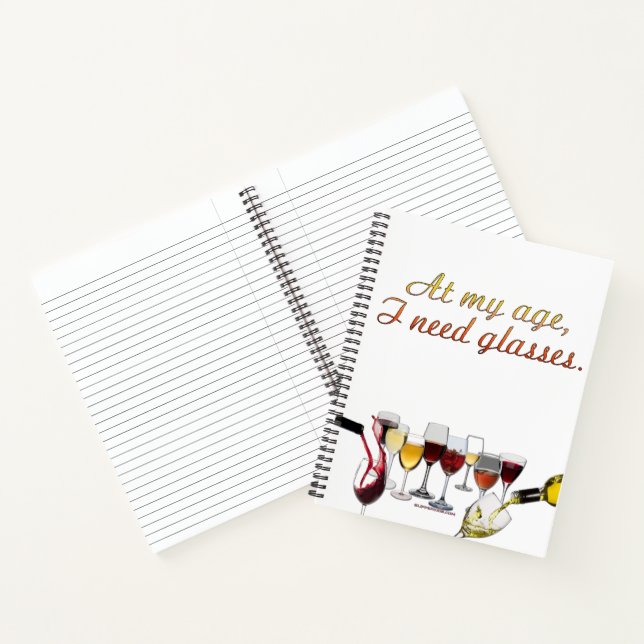 SlipperyJoe's wine drinkware cheeky pun red white  Notebook (Inside)