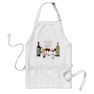 SlipperyJoe's wine drinkware cheeky pun red white  Standard Apron