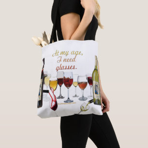 SlipperyJoe's wine drinkware cheeky pun red white Tote Bag