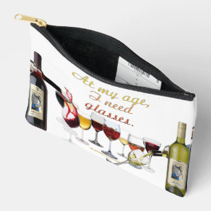 SlipperyJoe's Wine Glasses fermented grapes wine p Accessory Pouch