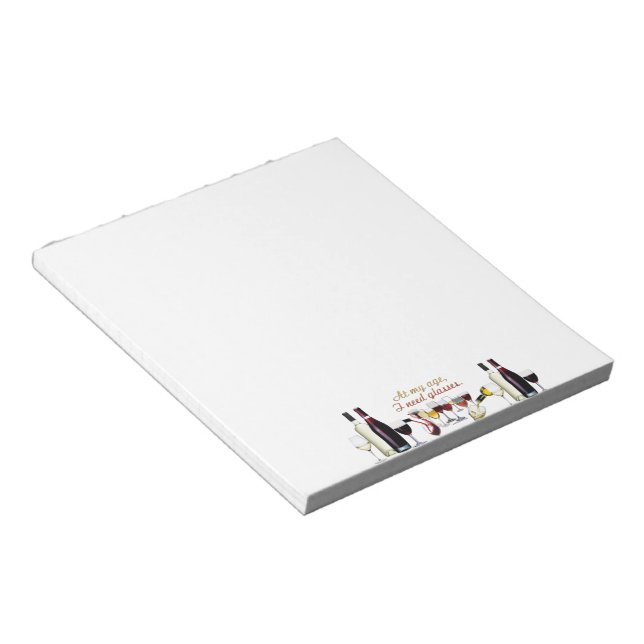 SlipperyJoe's Wine Glasses fermented grapes wine p Notepad (Angled)