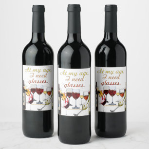 SlipperyJoe's Wine Glasses fermented grapes wine p Wine Label