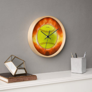SlipperyJoe's yellow softball fireball flames rasp Clock