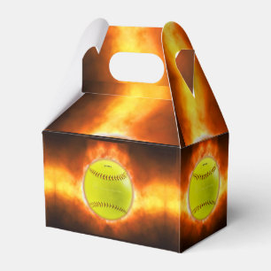 SlipperyJoe's yellow softball fireball flames rasp Favour Box