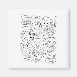 Slipping Into School Mode – Funny Summer Brain Car Magnet