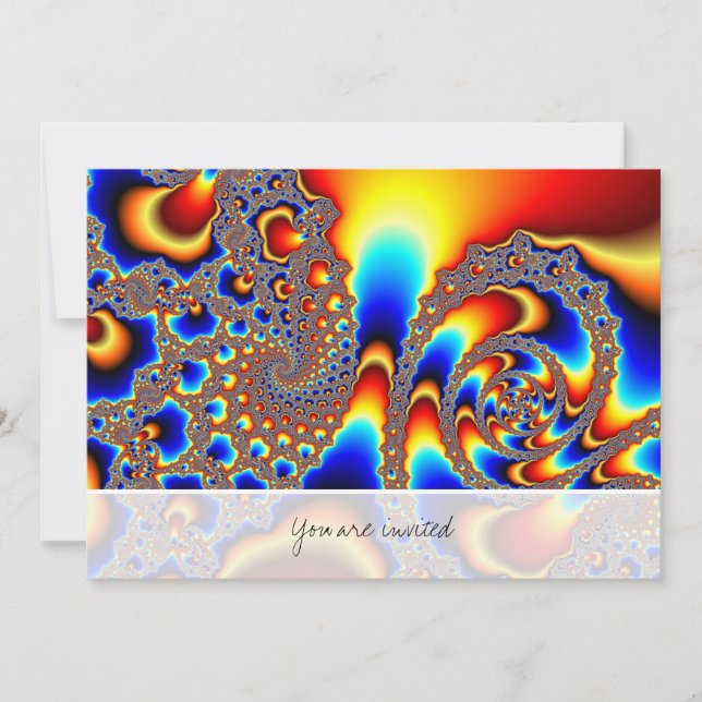 Slipping Through - Fractal Art Invitation (Front)