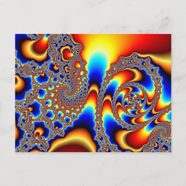 Slipping Through - Fractal Art Postcard (Front)