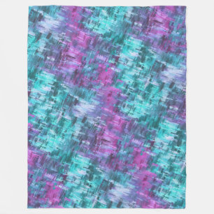 slipstream digihatch - teal and purple : fleece blanket