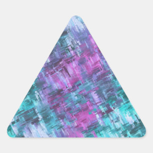 slipstream digihatch - teal and purple : triangle sticker