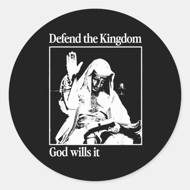 Sliver Mask King Baldwin Iv Meme The Leper King Wa Classic Round Sticker (Front)