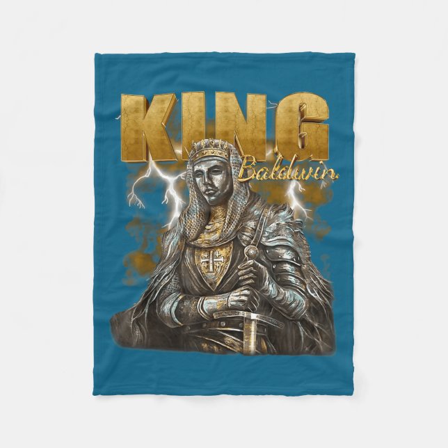 Sliver Mask King Baldwin Iv Meme The Leper King Wa Fleece Blanket (Front)