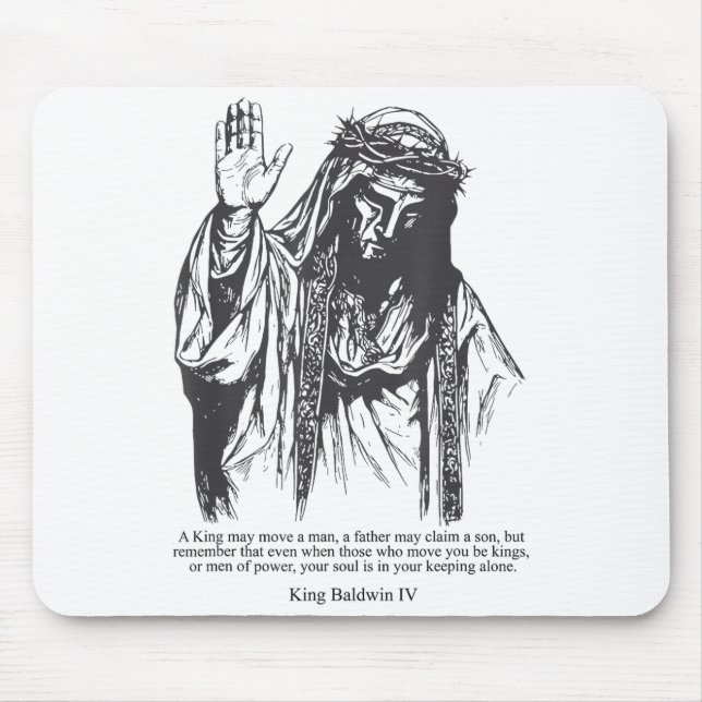 Sliver Mask King Baldwin Iv Meme The Leper King Wa Mouse Pad (Front)