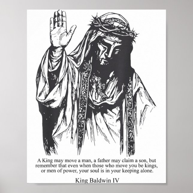 Sliver Mask King Baldwin Iv Meme The Leper King Wa Poster (Front)