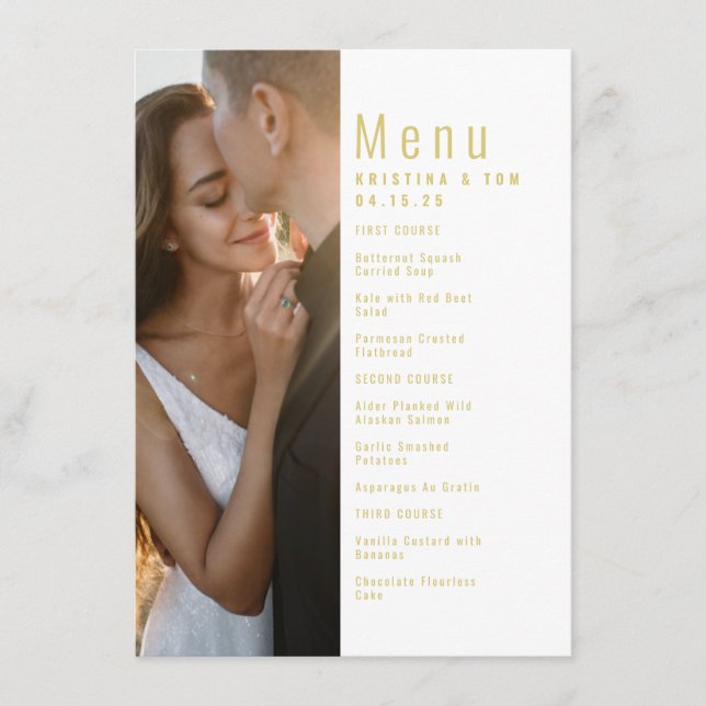 Sliver of a Photo Menu (Front)