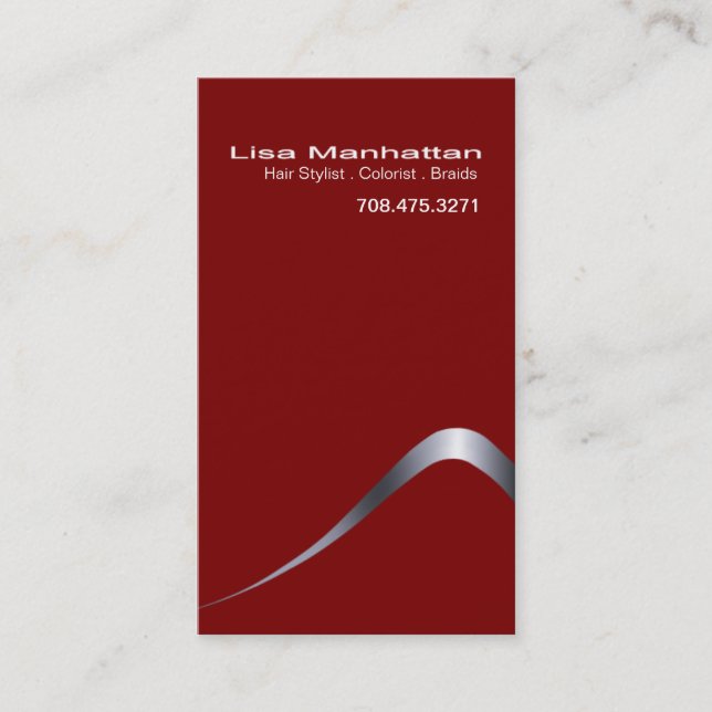 Sliver Sophisticated Business Card template (Front)