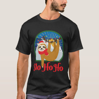 Slo Ho Ho Merry Christmas Sloth Christmas Team T-Shirt