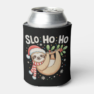 Slo Ho Ho Merry Slothmas Sloth Christmas Xmas Can Cooler