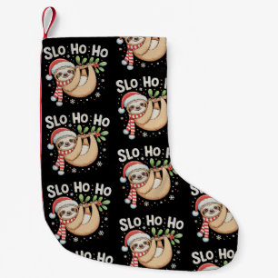 Slo Ho Ho Merry Slothmas Sloth Christmas Xmas Small Christmas Stocking