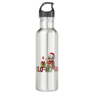 Slo Ho Ho Xmas Sloth 2 710 Ml Water Bottle