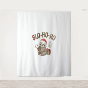 Slo Ho Ho Xmas Sloth Tapestry