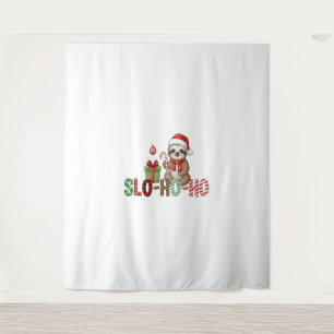 Slo Ho Ho Xmas Sloth Tapestry