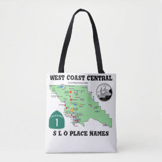 SLO Place Names Map with English Translations Tote Bag