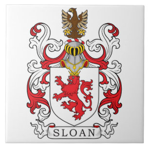 Sloan Family Crest Ceramic Tile