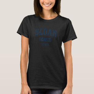 Sloan Iowa Ia Vintage Sports Established Navy Desi T-Shirt