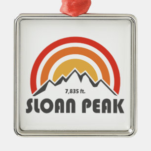 Sloan Peak Washington Metal Ornament