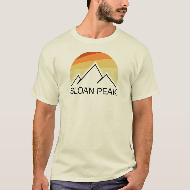 Sloan Peak Washington Retro T-Shirt (Front)