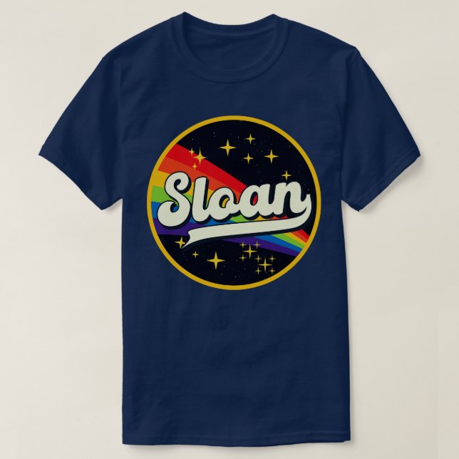 Sloan Rainbow In Space Vintage Style T-Shirt (Design Front)