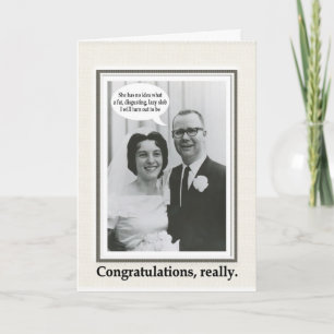 Slob Wedding Congratulations - FUNNY Card