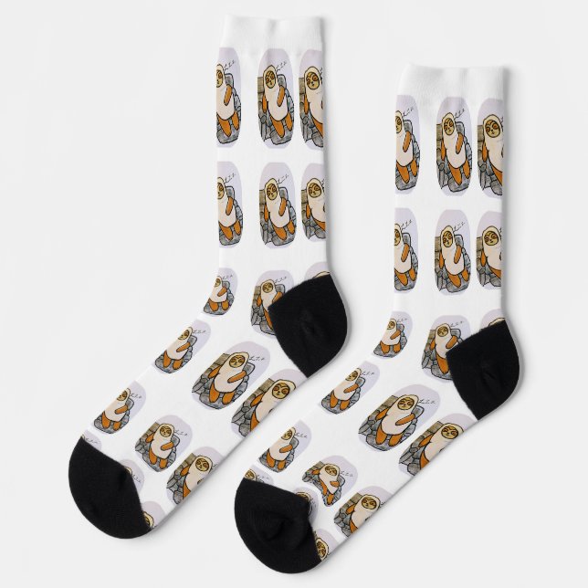 SLOC-TATER - Sloth Couch Potato Socks (Left)