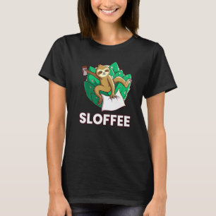 Sloffee Sloth Coffee  Lazy Sloths Animal  Graphic T-Shirt