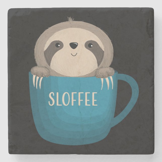 Sloffee! Stone Coaster (Front)
